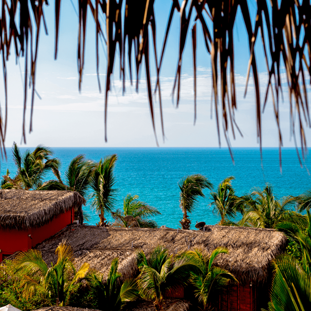 La vista de la playa en Piura